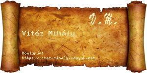Vitéz Mihály névjegykártya