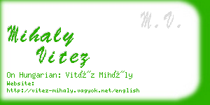 mihaly vitez business card